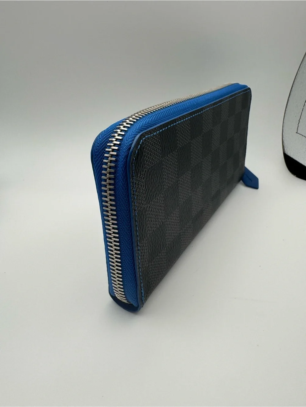 Authentic Louis Vuitton Blue Zip-Around Wallet